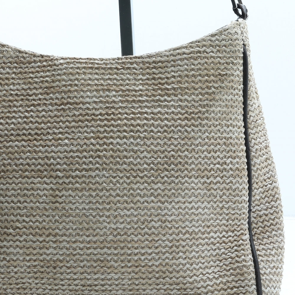 BHS Womens Beige Polyurethane Shoulder Bag Size Medium