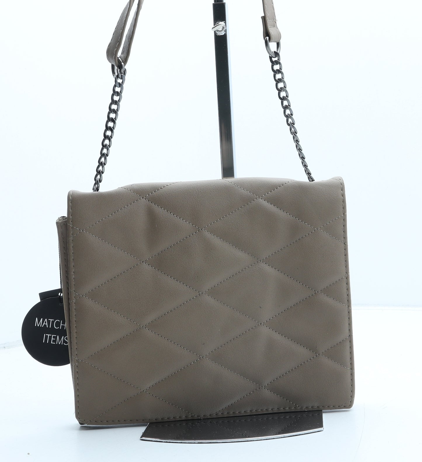 Atmosphere Womens Brown Polyurethane Shoulder Bag Size Medium