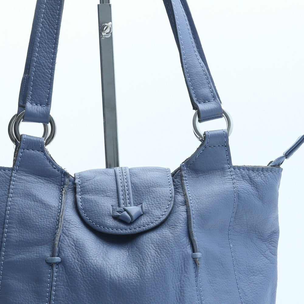 Hotter Womens Blue Polyurethane Top Handle Bag Size Medium