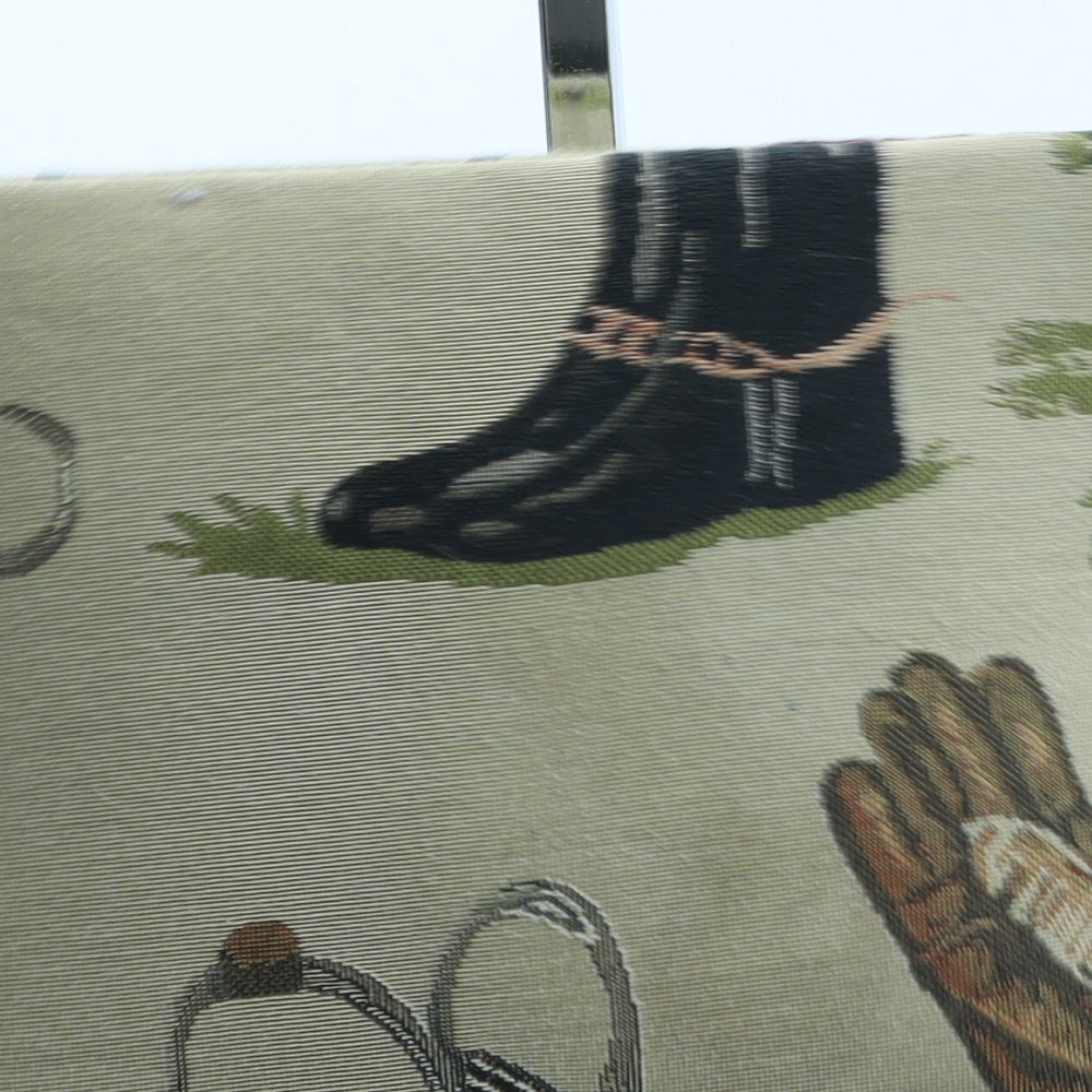 Signare Womens Beige Geometric Polyester Crossbody Size Small - Horse Riding Pattern