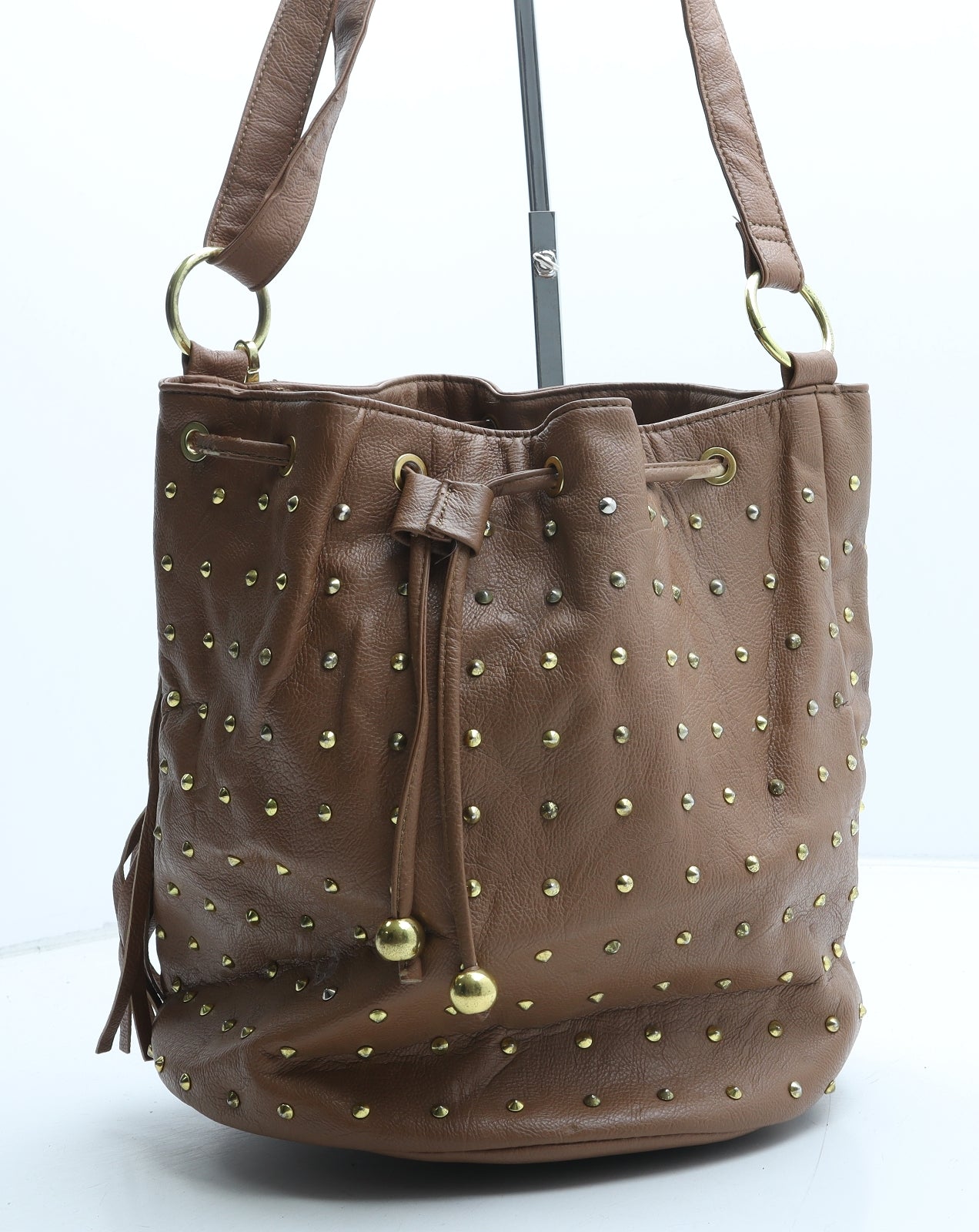 Preworn Womens Brown PVC Pouch Size Large