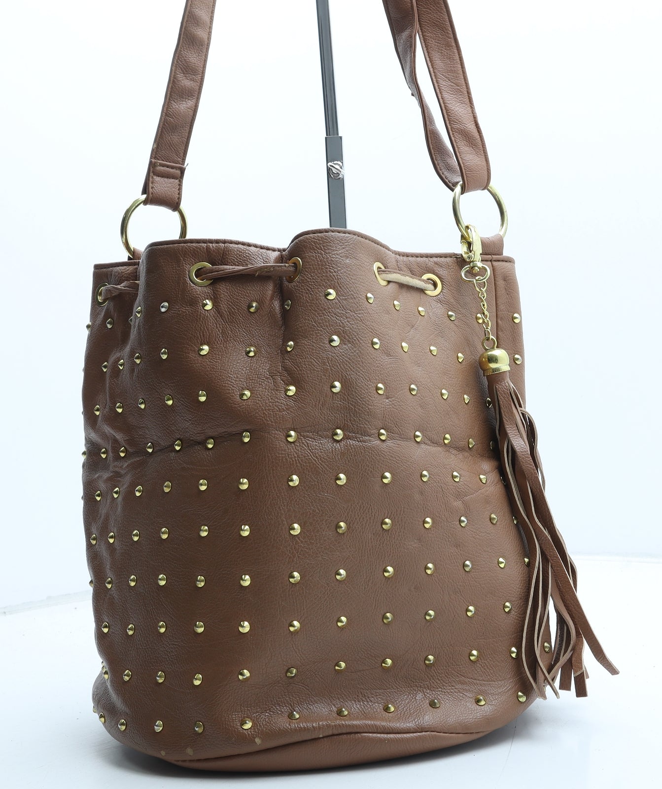 Preworn Womens Brown PVC Pouch Size Large