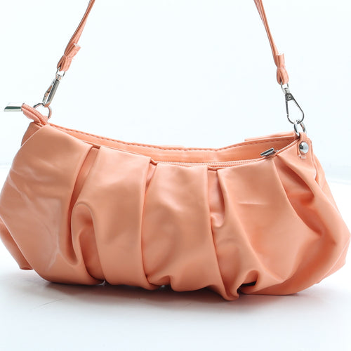 Preworn Womens Orange Polyester Top Handle Bag Size Small