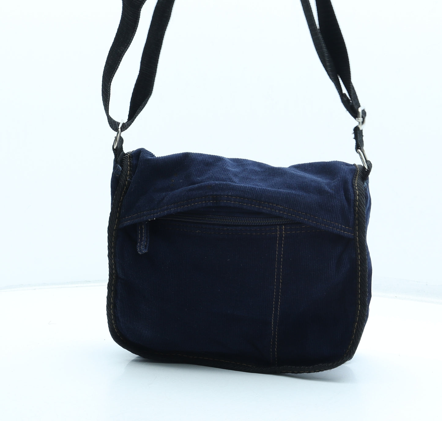 Preworn Womens Blue Cotton Crossbody Size Small