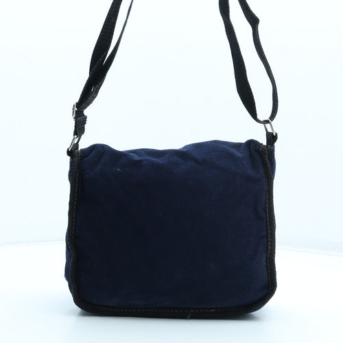 Preworn Womens Blue Cotton Crossbody Size Small