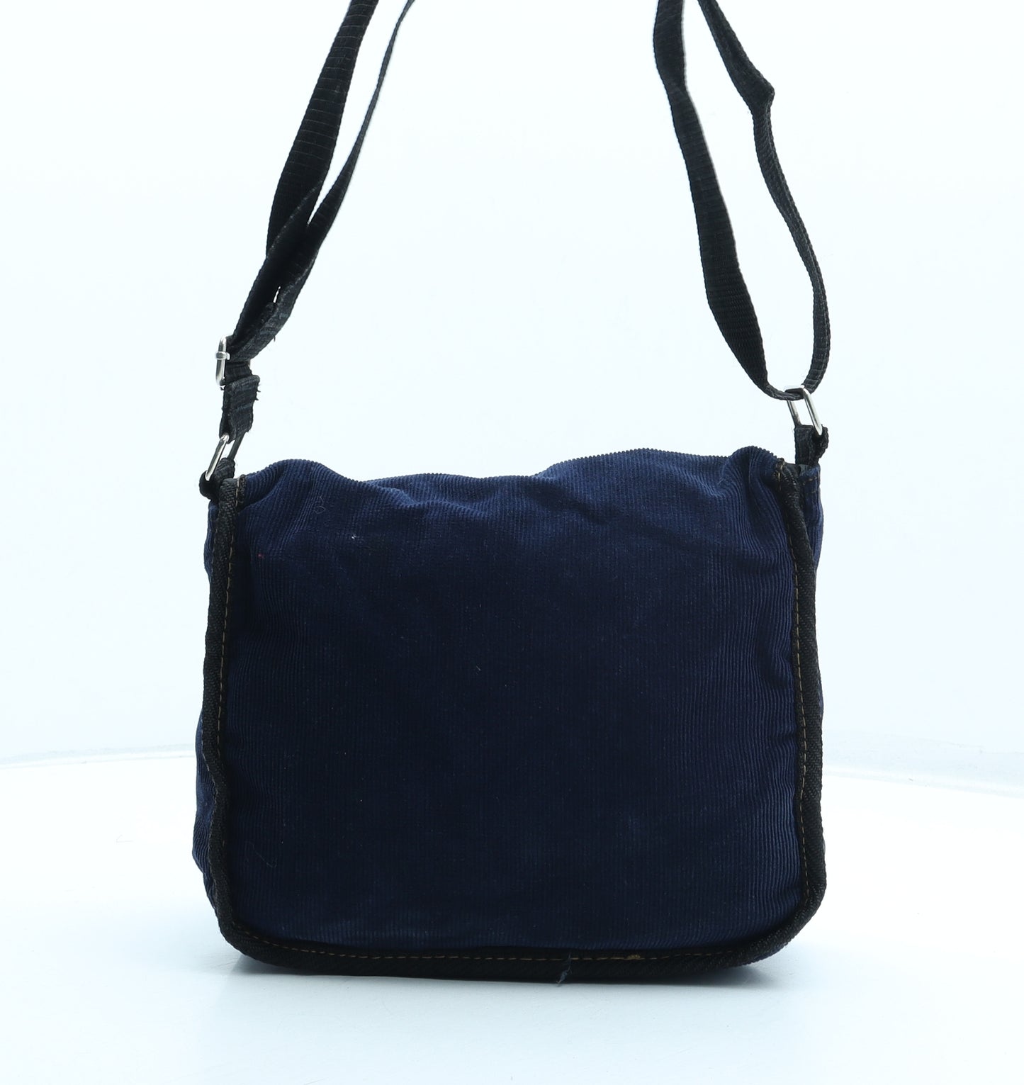 Preworn Womens Blue Cotton Crossbody Size Small
