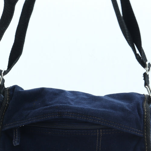 Preworn Womens Blue Cotton Crossbody Size Small