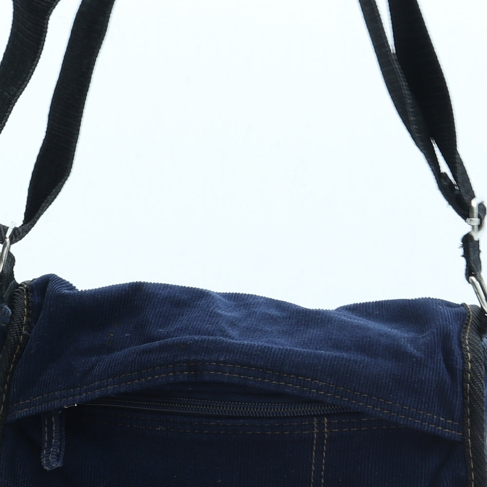 Preworn Womens Blue Cotton Crossbody Size Small
