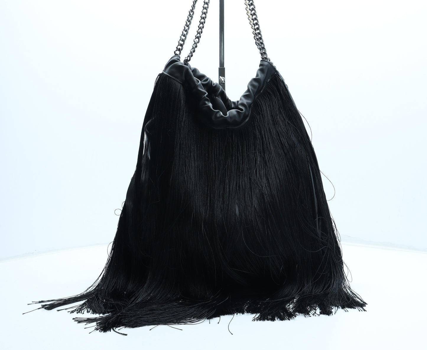 Zara Womens Black Polyester Shoulder Bag Size Medium