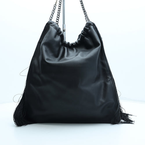 Zara Womens Black Polyester Shoulder Bag Size Medium