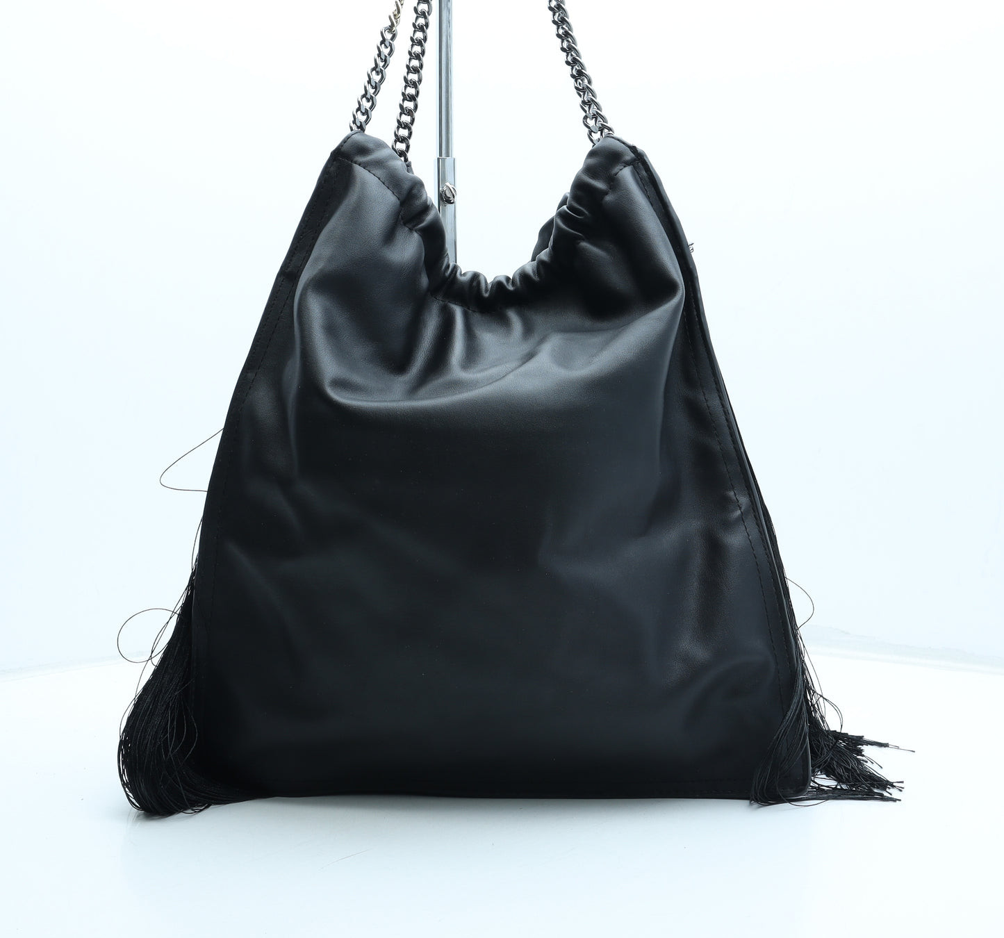Zara Womens Black Polyester Shoulder Bag Size Medium