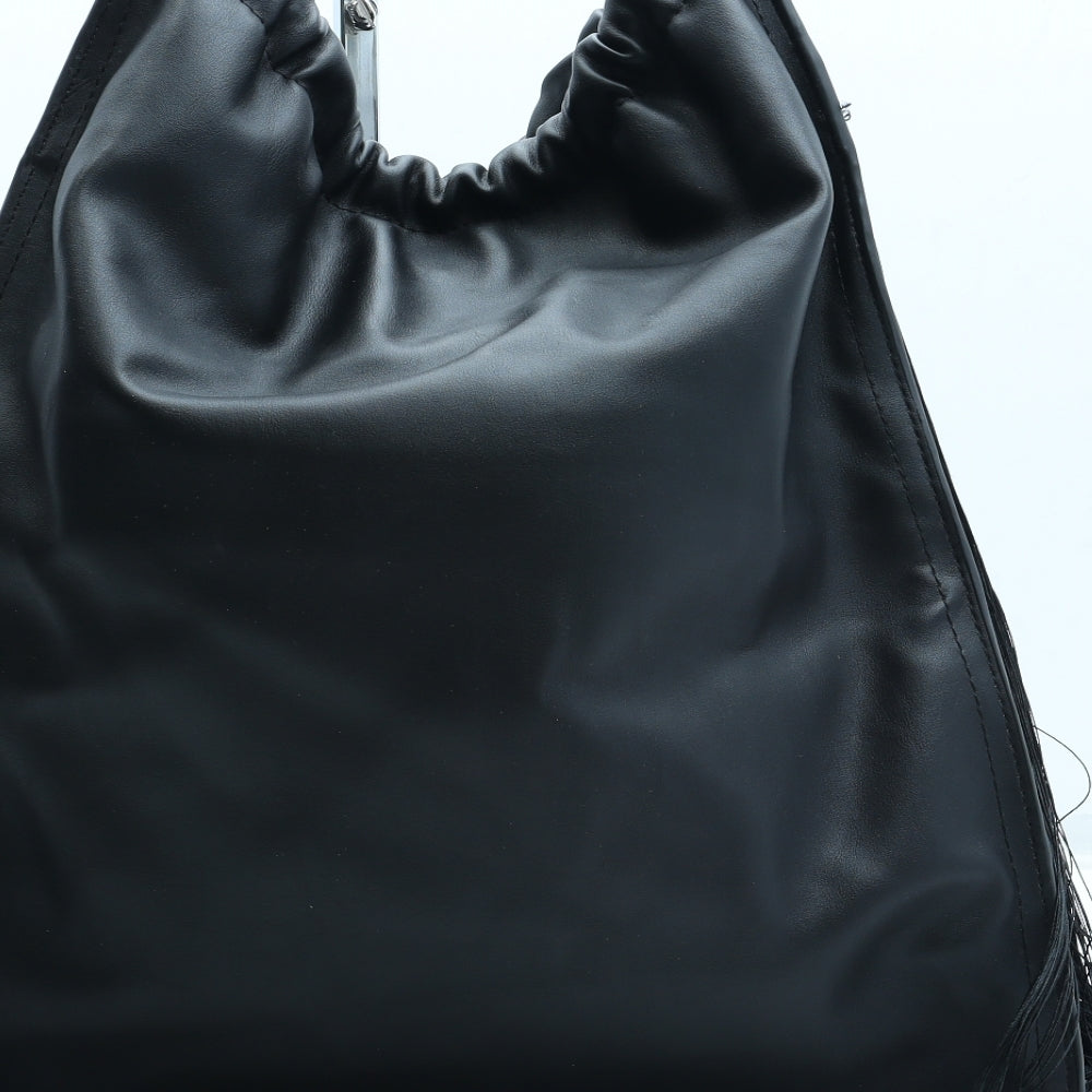 Zara Womens Black Polyester Shoulder Bag Size Medium