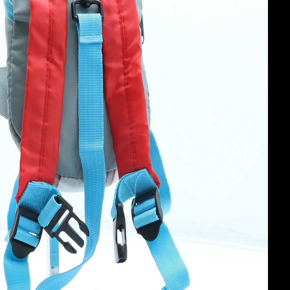 Preworn Boys Multicoloured Geometric Polyester Backpack Size Small Zip - Rocket Jet Pilot