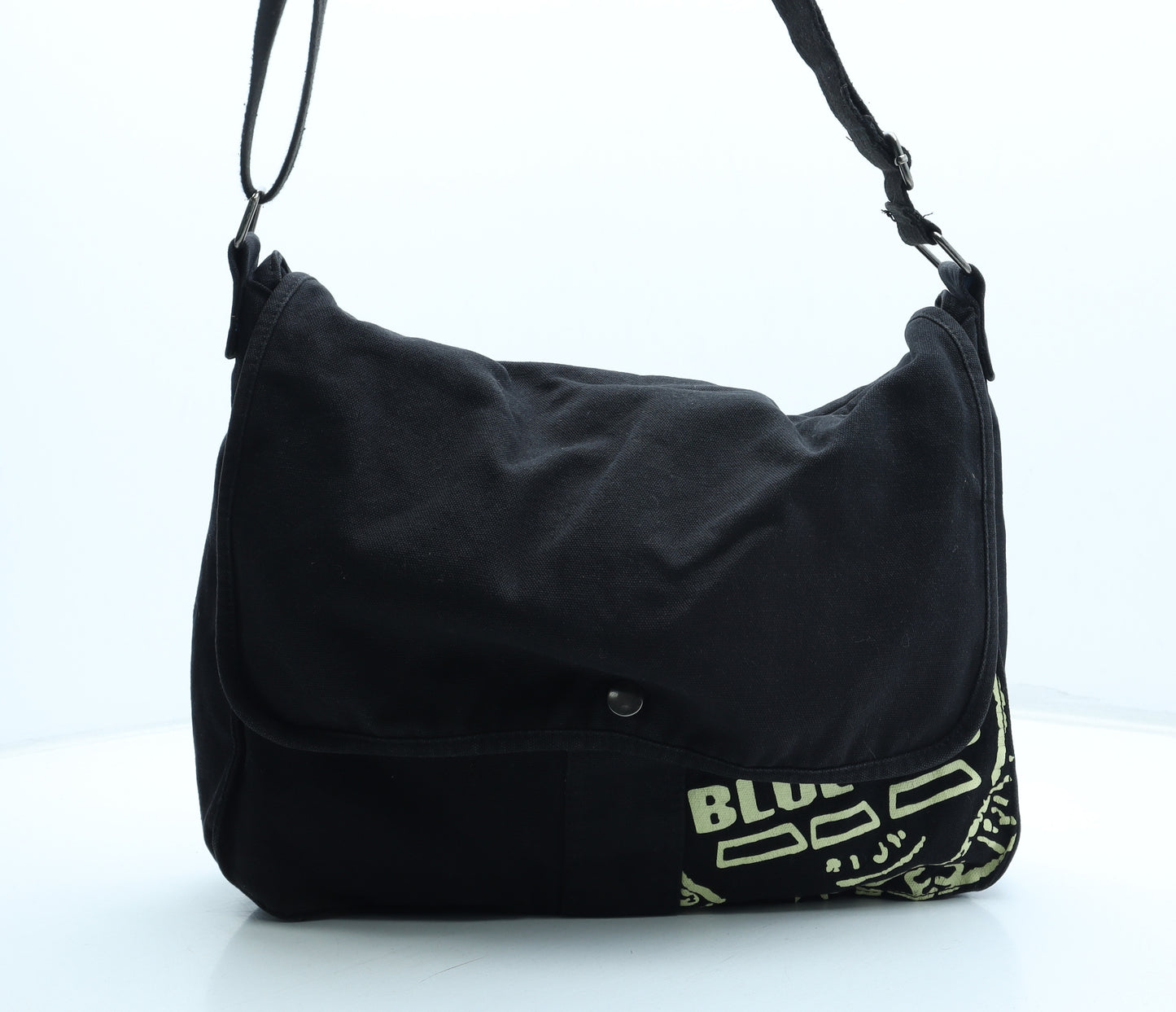 Blue Inc Mens Black Polyester Crossbody Size Medium