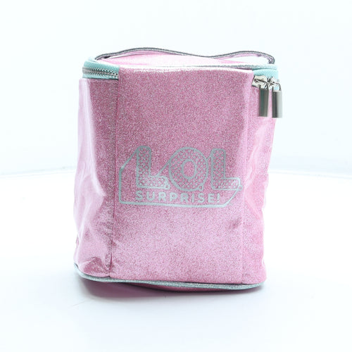 LOL Dolls Girls Pink PVC Top Handle Bag Size Small Zip