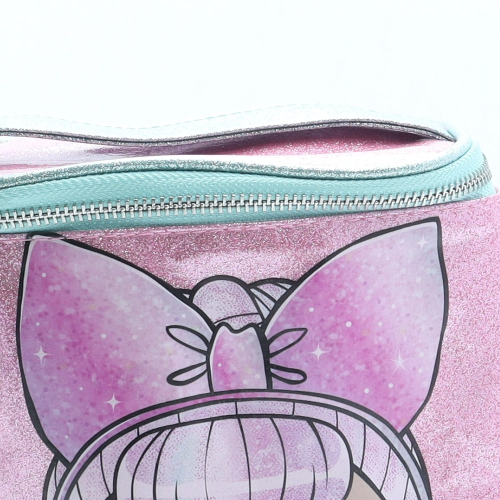 LOL Dolls Girls Pink PVC Top Handle Bag Size Small Zip