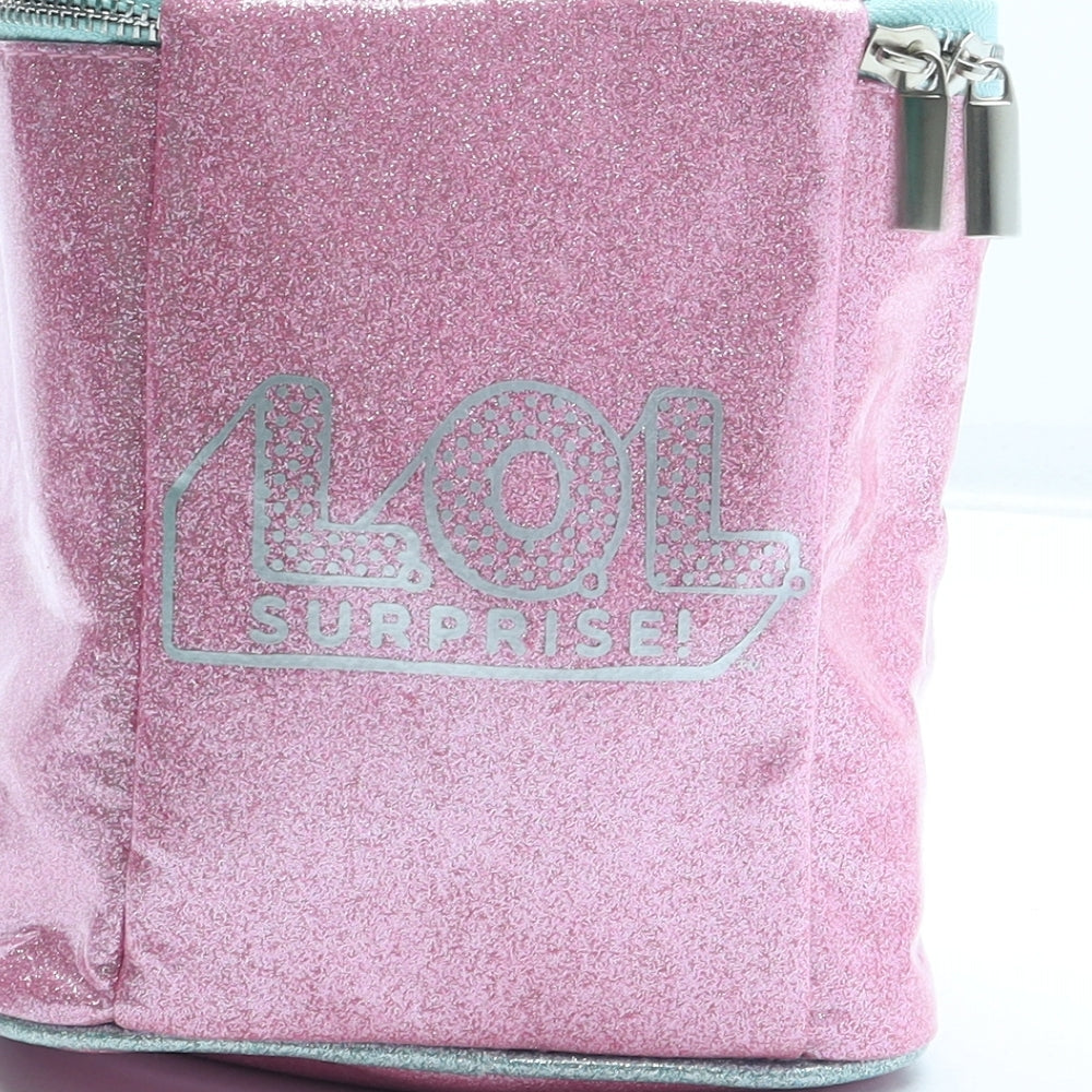 LOL Dolls Girls Pink PVC Top Handle Bag Size Small Zip