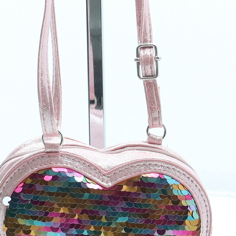 Angels by Accessorize Girls Multicoloured Polyester Crossbody Size Small Zip - Love Heart