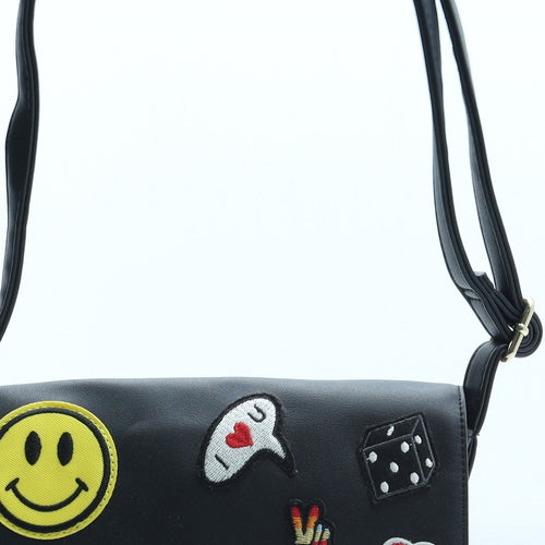 Matalan Womens Black Polyurethane Crossbody Size Small