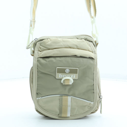 Benzi Mens Beige Polyester Crossbody Size Small