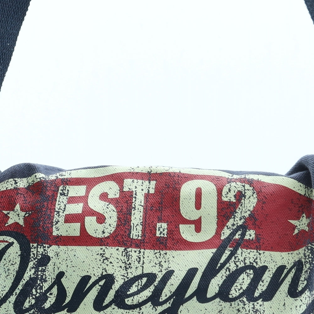 Disneyland Paris Womens Blue Geometric Polyester Crossbody Size Small