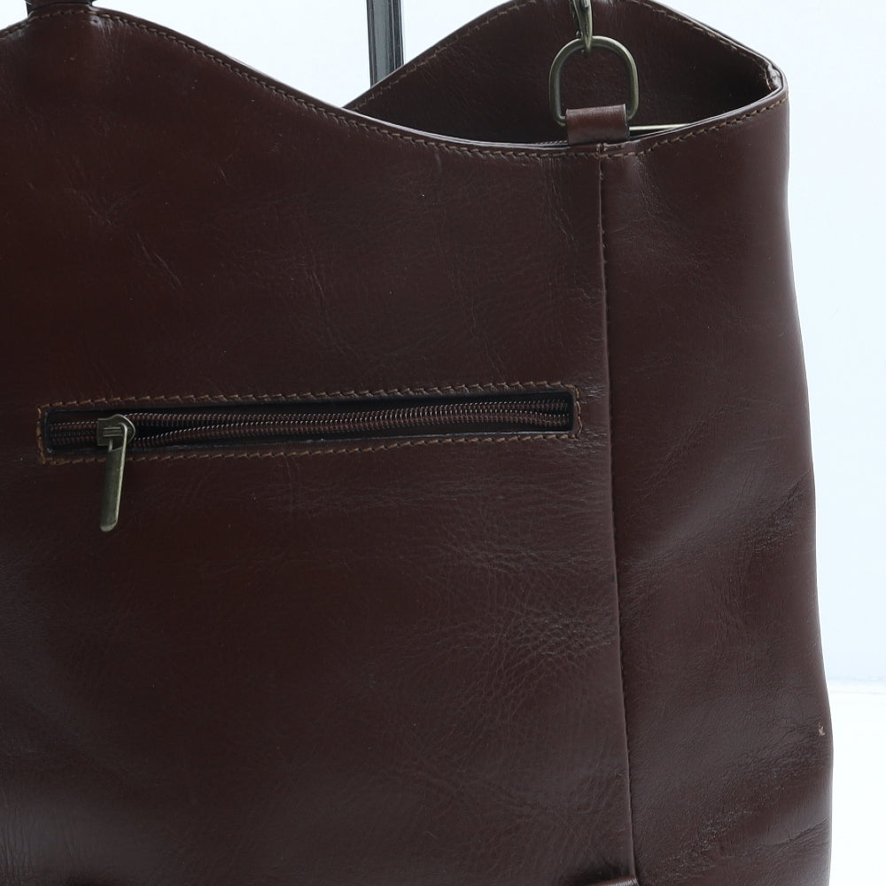Sac Mode Womens Brown Polyurethane Shoulder Bag Size Medium