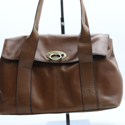 NEXT Womens Brown Leather Top Handle Bag Size Medium