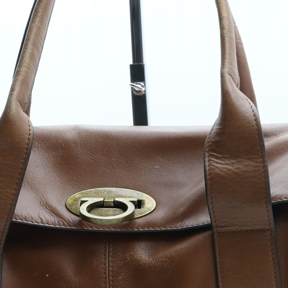 NEXT Womens Brown Leather Top Handle Bag Size Medium