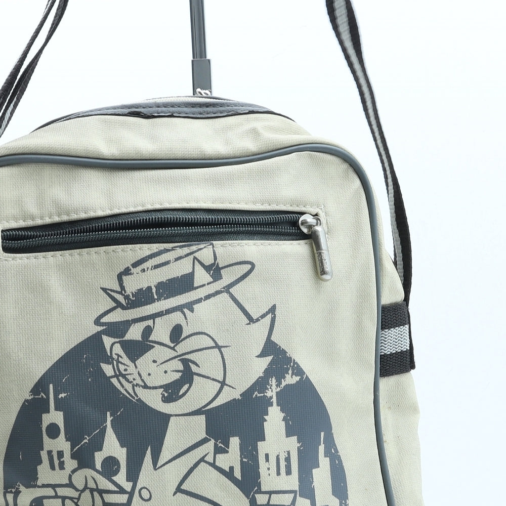 Hanna Barbera Mens Beige Geometric Polyester Crossbody Size Medium - Topcat