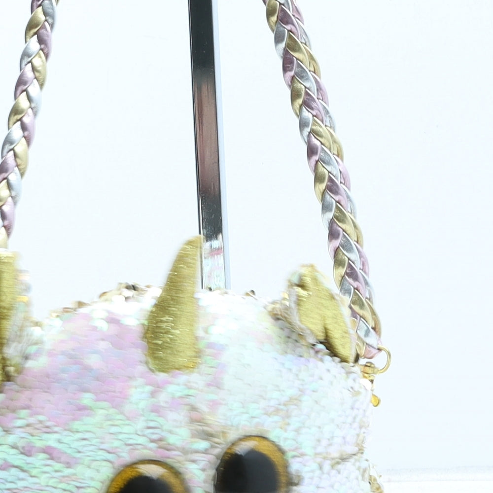 Ty Girls Pink Polyester Crossbody Size Medium Zip - Unicorn