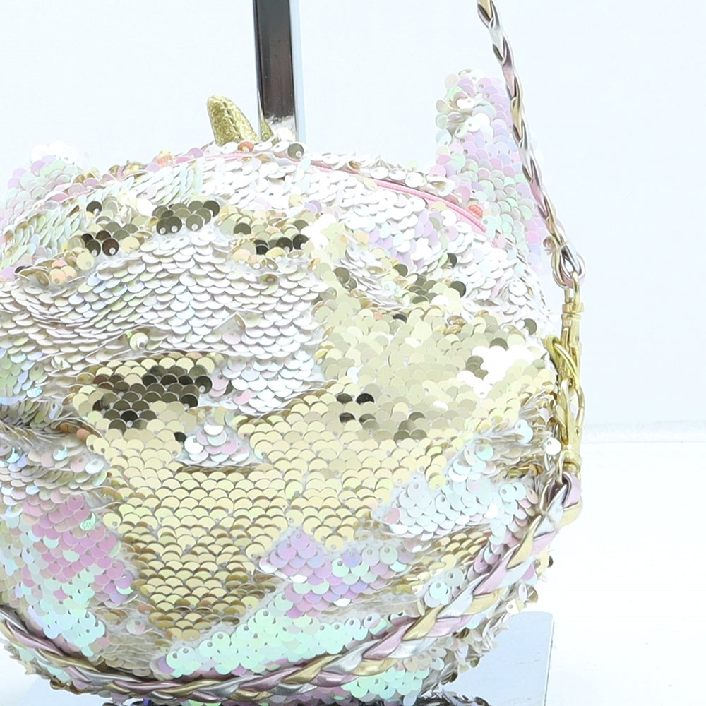 Ty Girls Pink Polyester Crossbody Size Medium Zip - Unicorn