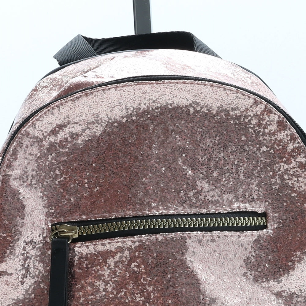 Atmosphere Girls Pink PVC Backpack Size Medium Zip