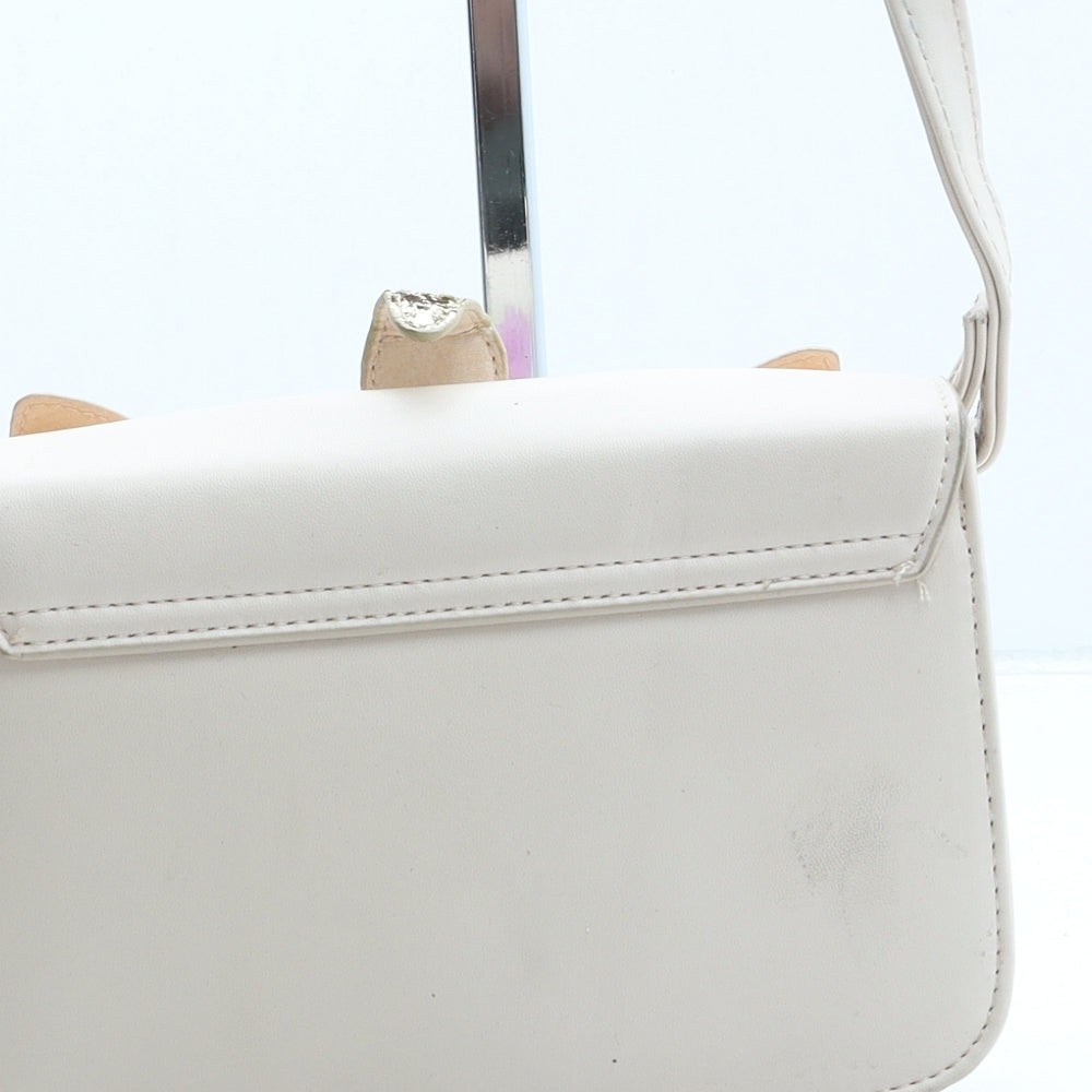 Primark Girls Beige Polyurethane Crossbody Size Medium Magnetic - Unicorn