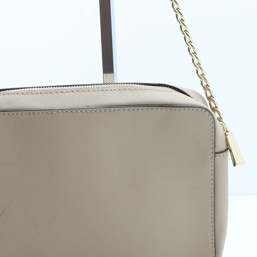 Michael Kors Womens Beige Polyurethane Crossbody Size Small