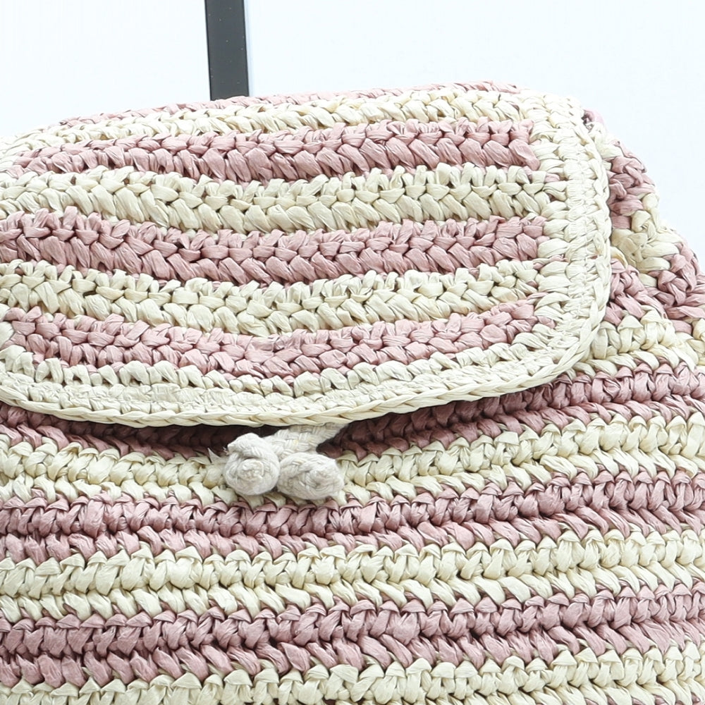NEXT Girls Multicoloured Striped Paper Fibre Backpack Size Small Magnetic