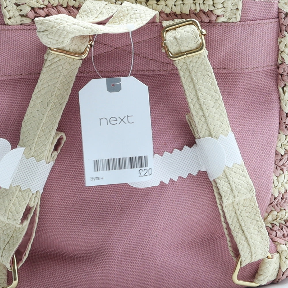 NEXT Girls Multicoloured Striped Paper Fibre Backpack Size Small Magnetic