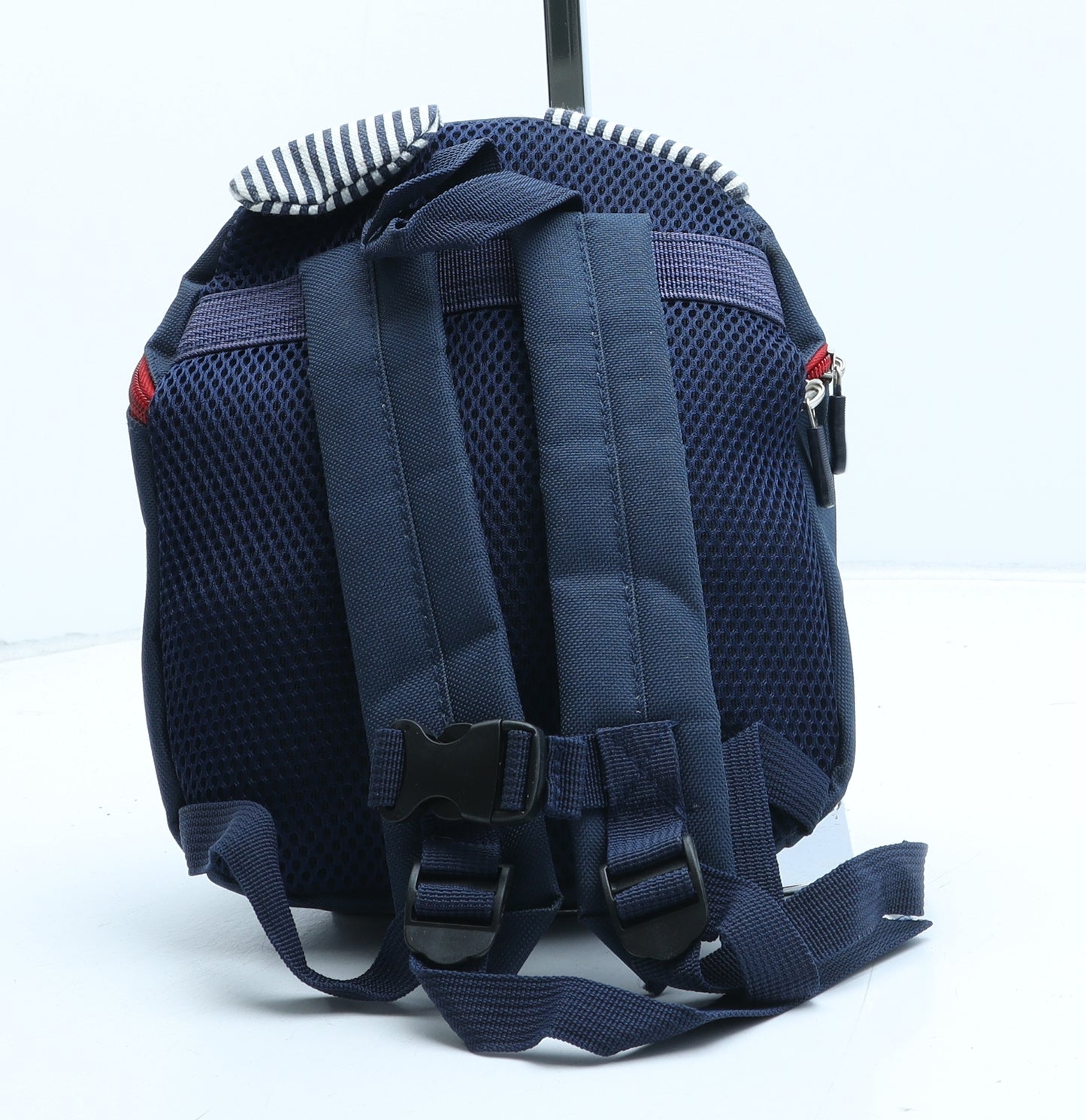 Preworn Boys Blue Polyester Backpack Size Small Zip - Bear