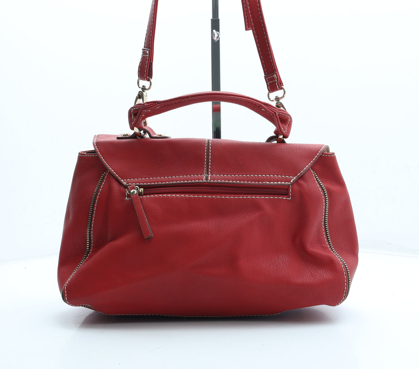 Jane Shilton Womens Red Polyurethane Hobo Bag Size Medium