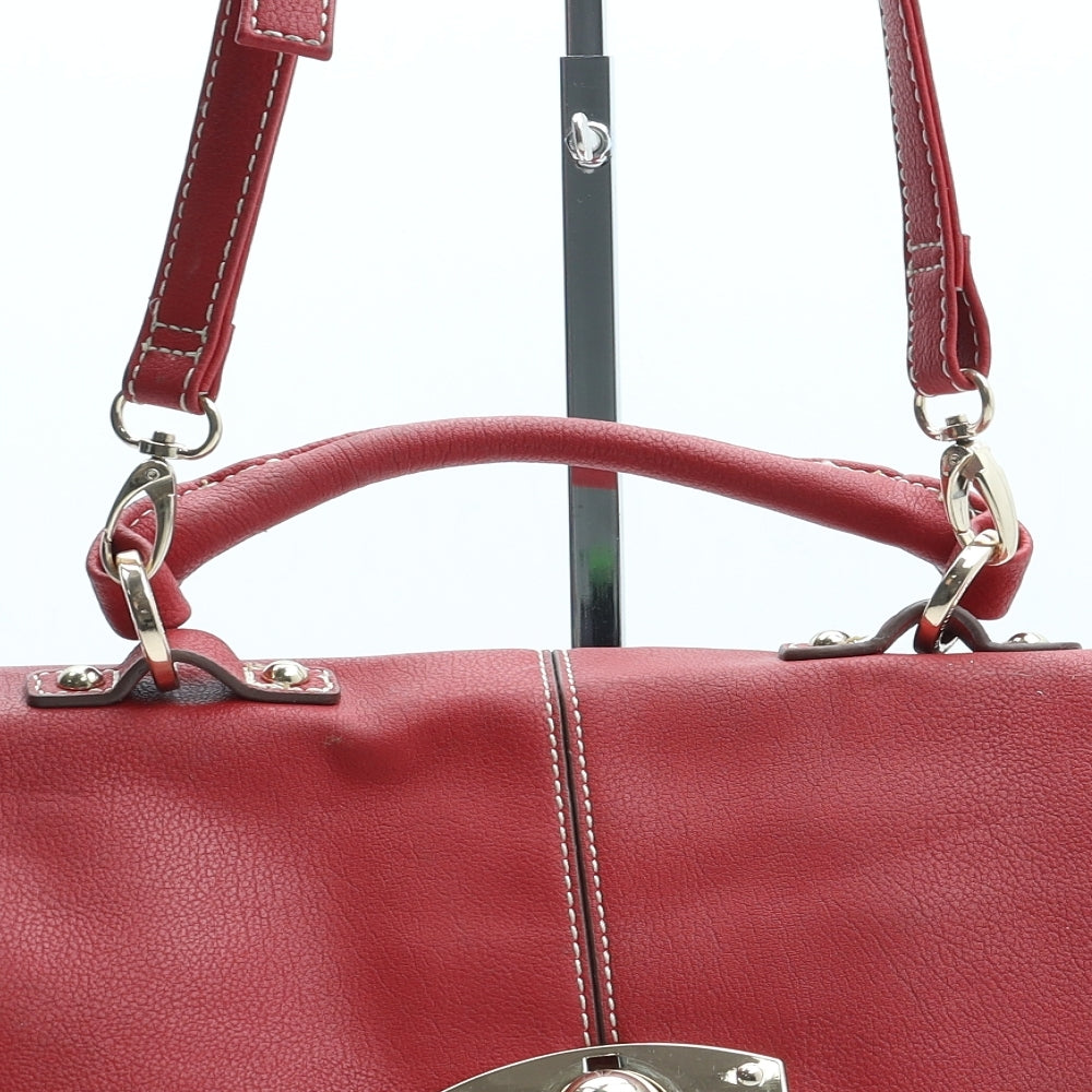 Jane Shilton Womens Red Polyurethane Hobo Bag Size Medium