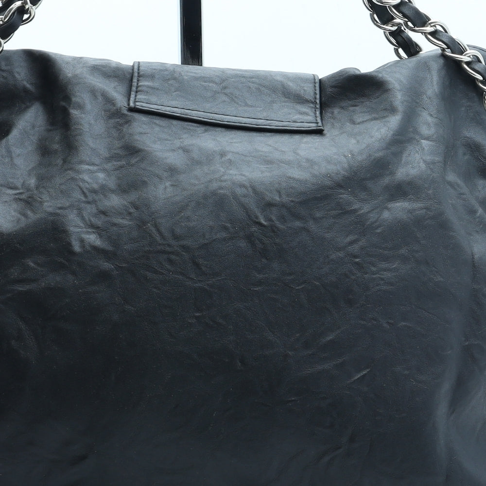 Dorothy Perkins Womens Black Polyurethane Shoulder Bag Size Medium