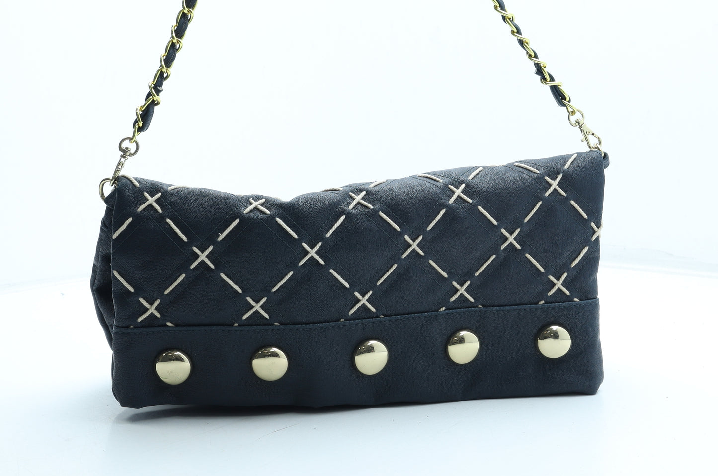 Dorothy Perkins Womens Black Polyurethane Shoulder Bag Size Medium