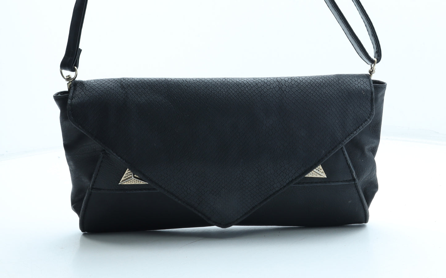 New Look Womens Black Polyurethane Shoulder Bag Size Small