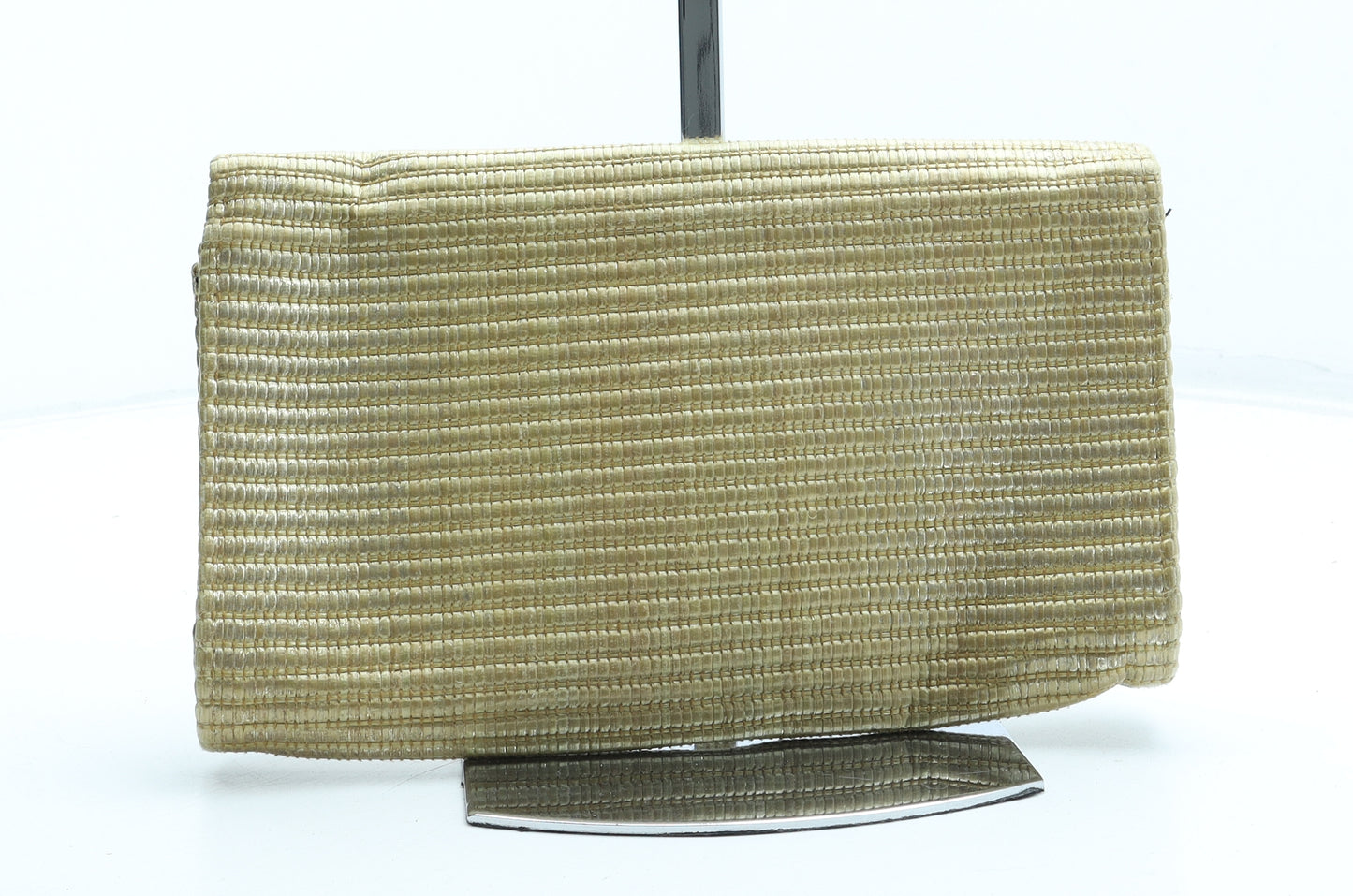 H&M Womens Gold Polyester Clutch Size Small