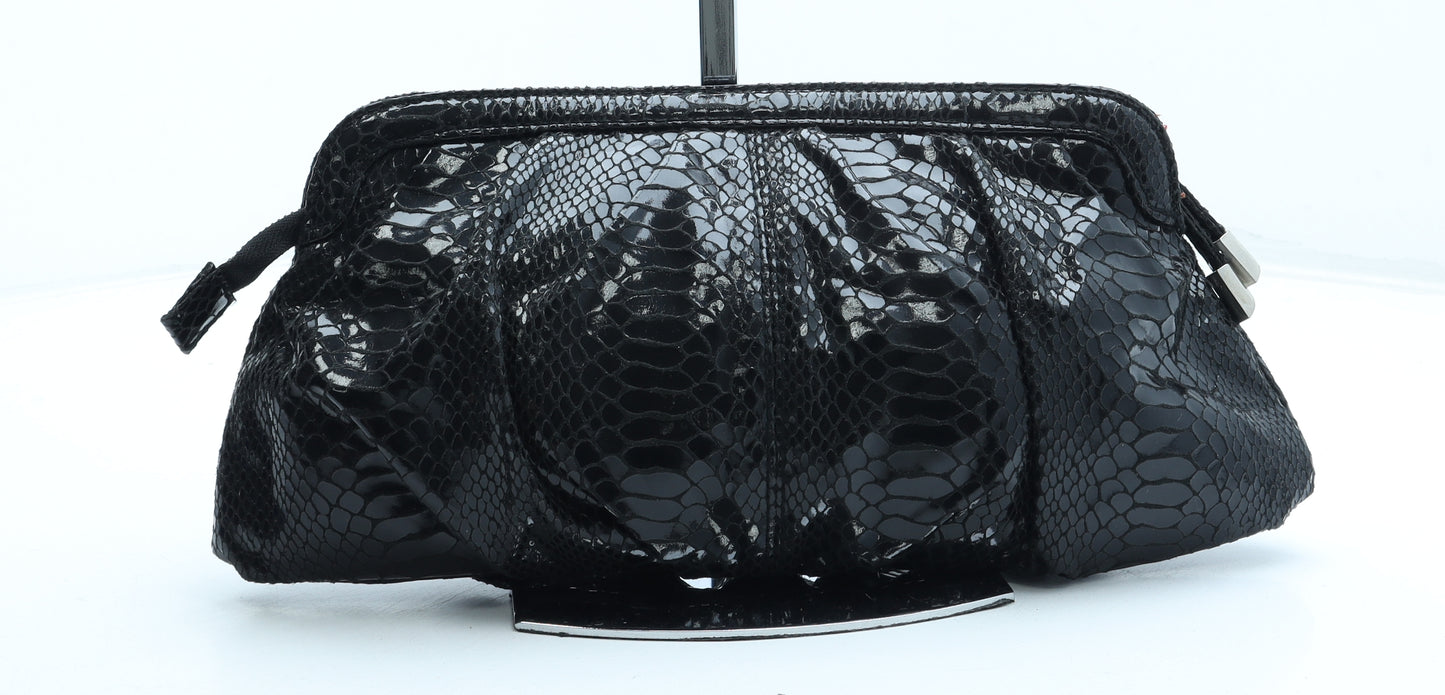 H&M Womens Black Polyester Clutch Size Small