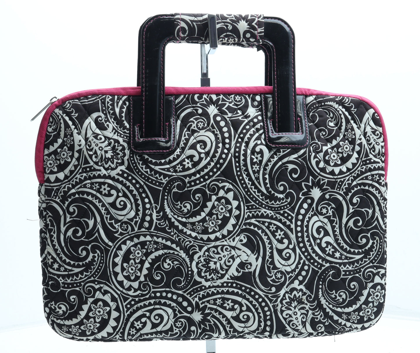 Studio C Womens Black Paisley Cotton Laptop Bag Size Medium