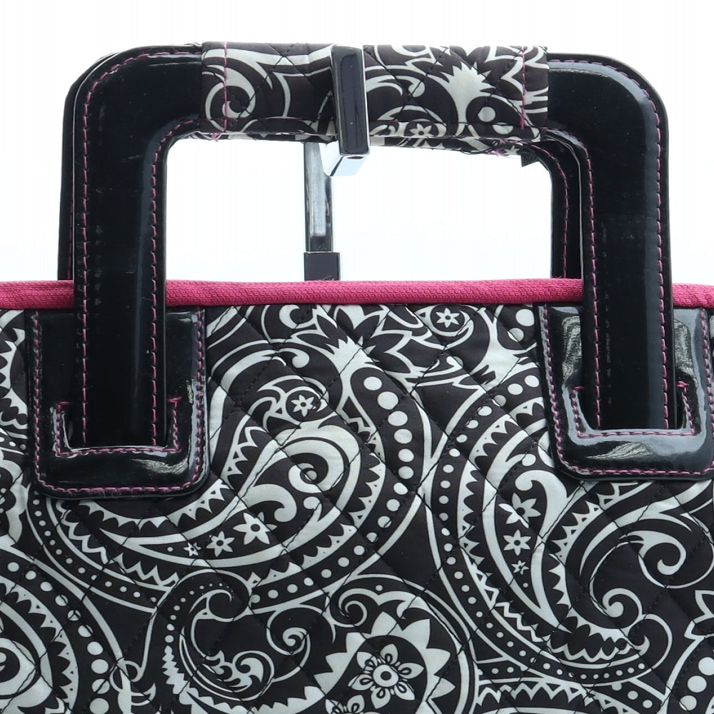 Studio C Womens Black Paisley Cotton Laptop Bag Size Medium