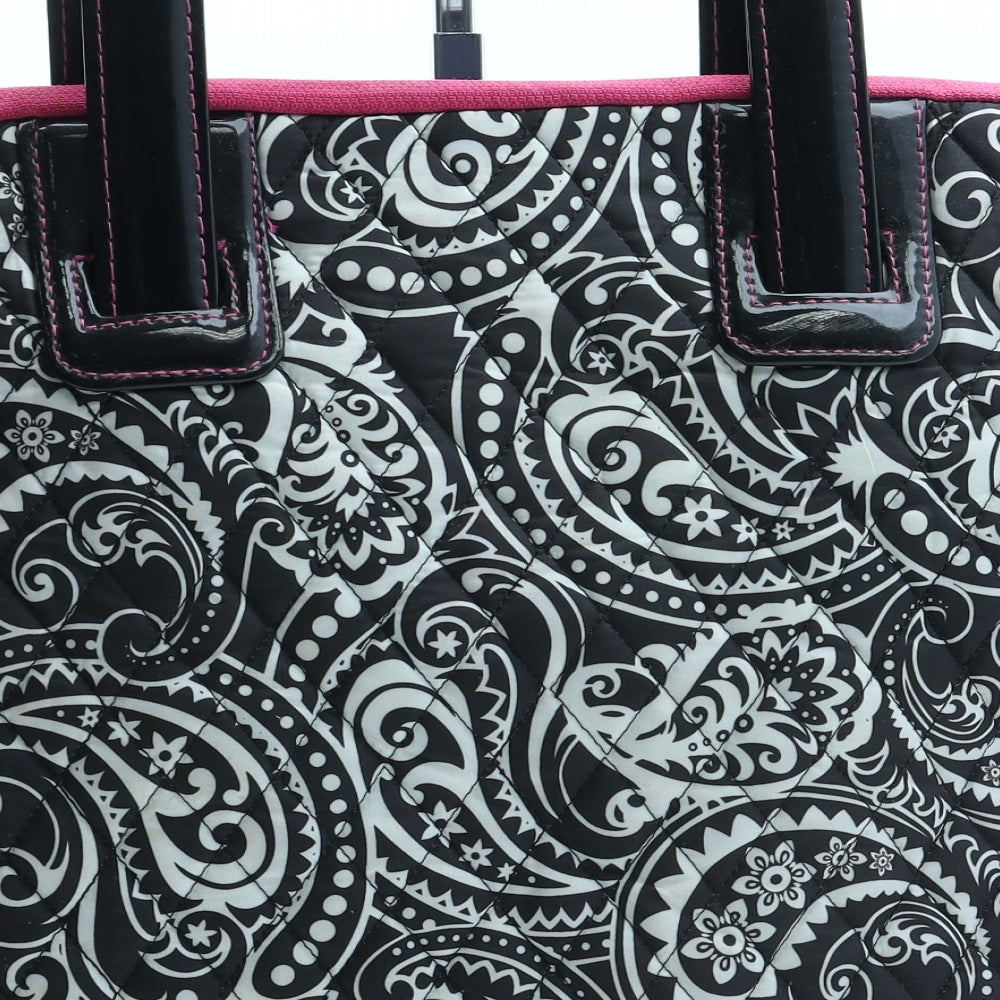 Studio C Womens Black Paisley Cotton Laptop Bag Size Medium