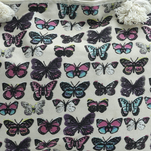 Preworn Womens Multicoloured Geometric Polyester Tote Size Medium - Butterflies