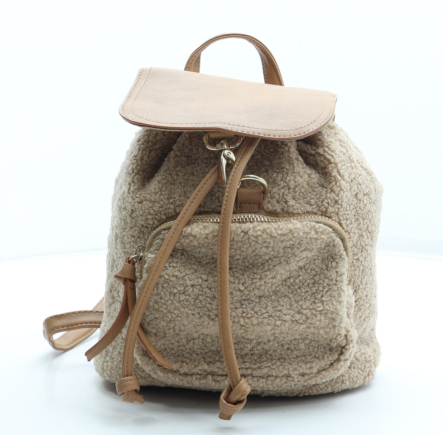 George Womens Beige Polyester Backpack Size Small