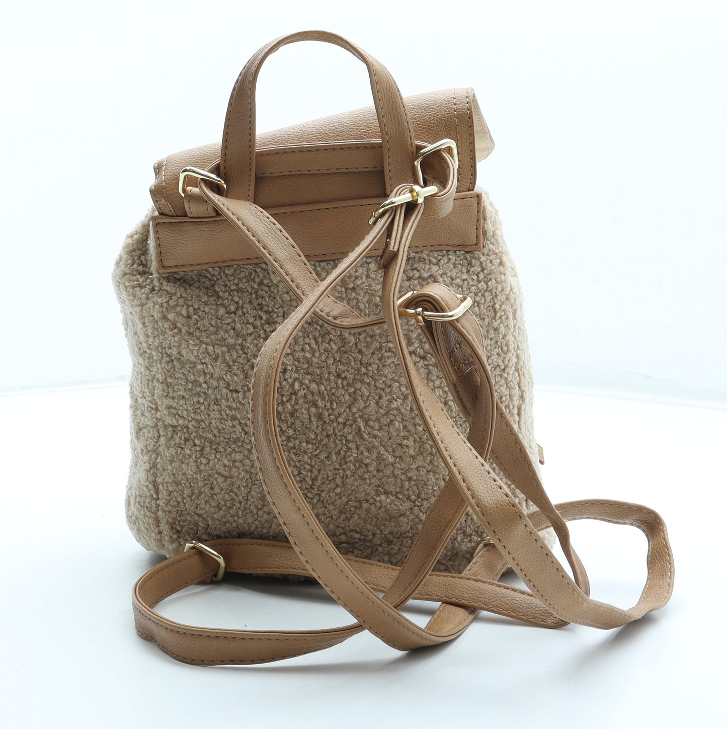 George Womens Beige Polyester Backpack Size Small